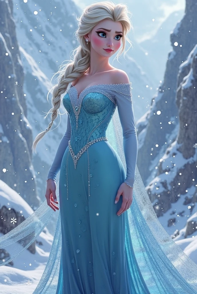 (Mejor calidad, obra maestra), 1 chica, parte superior del cuerpo, Mirando al espectador, Congelado, Elsa, white background with snowflake pattern