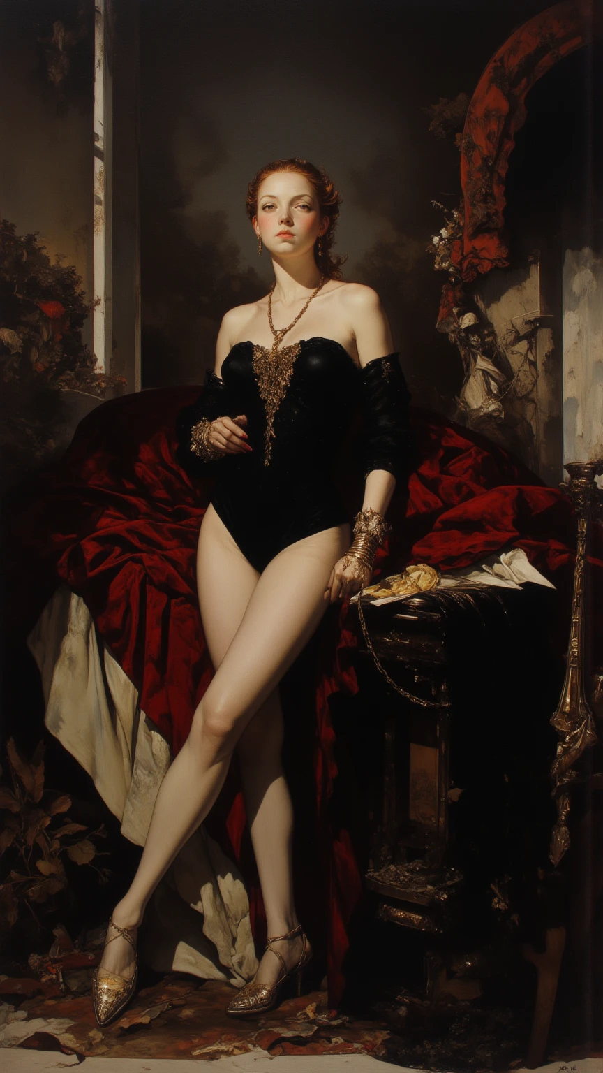Detailed Background,Art Deco,Beautiful landscape painting,Botanical Art,Flower Art,(Floral:1.2), (masterpiece, Highest quality),Vibrant colors,colorful, Highest quality, Amazing details, Anatomically correct, Line art, Written boundary depth,Flat Shading,Bokeh, woman、14 years old、Black Hair、 whole body、 Sit with your legs apart:1.5、sexy、Passionate、Stretch your legs、(Thighs)、(Small breasts)、Slim style、(barefoot)、 Mucha style、Ukiyo-e style、Looking up at the camera、Browsing Caution,kimono, dragon kimono, partially open kimono,red bra