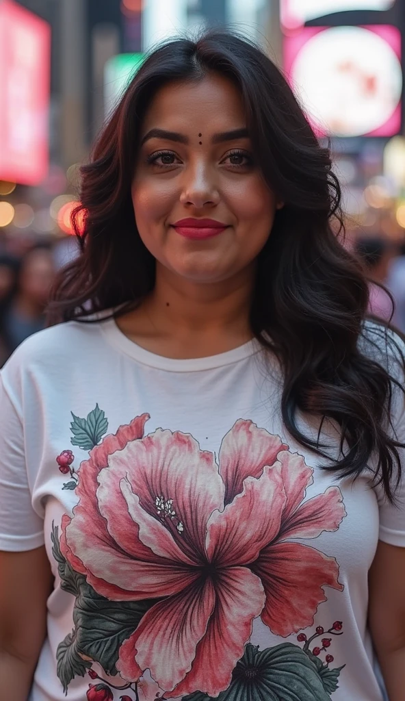 close up full body photo of naked pranitha, curvy, hourglass figure, swooping breasts, deep cleavage, seductive eyes, look at viewer, seducing on road, necklace, denim jacket, no bra, visible nipples,red lips, remove bra, sultry, ponytail, (cinematic:1.3), intricate details, (ArtStation:1.2)