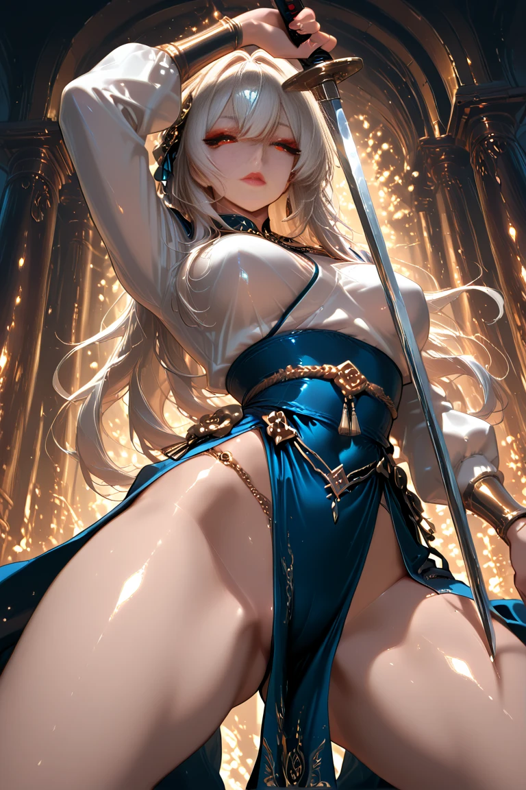 The white female devil holding a super handsome scepter