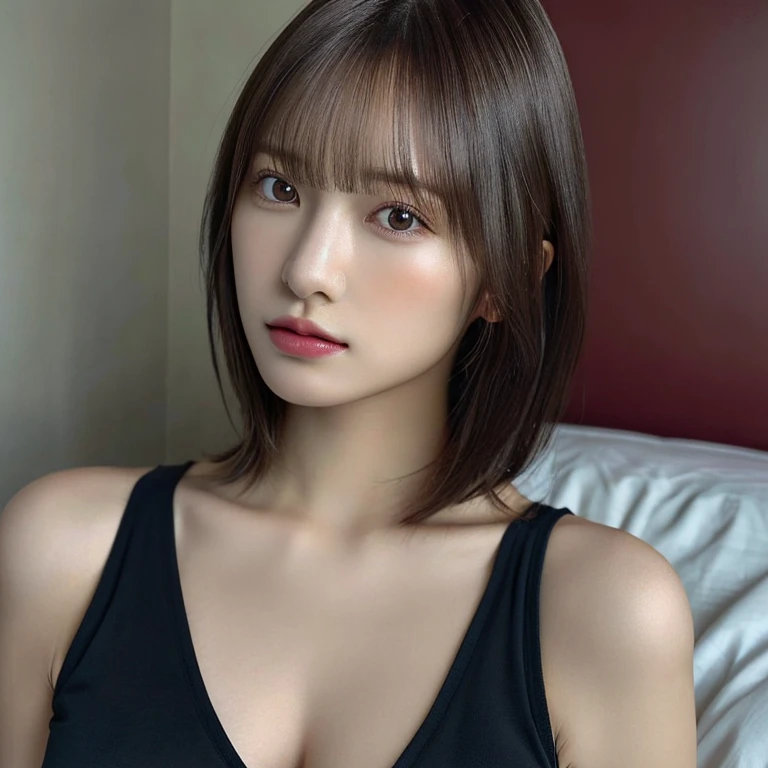 ((mid night、top-quality、8k、masterpiece:1.3))、full bodyesbian、long legged、foco nítido:1.2、Pretty woman with perfect figure:1.4、Slender Abs:1.1、((dark brown hair、))、(White tight t-shirt、is standing:1.2)、((Night City View、On the rooftop:1.3))、Highly detailed facial and skin texture、A detailed eye、二重まぶた、evening glow、murky、in backlight、off shoulders
