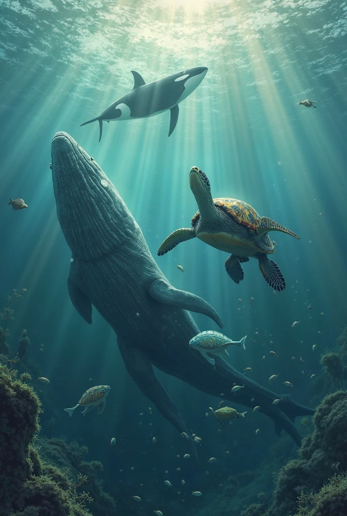 save marine life from water pollution painting

