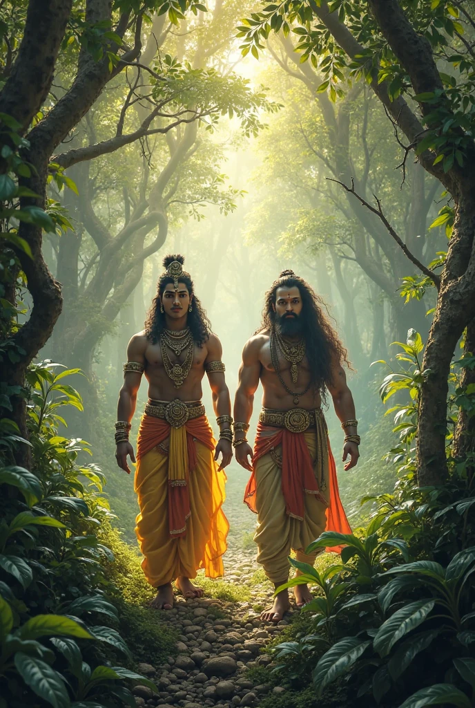 Shiva the indian god , 8k ultra realistic ,a king in the jungle with his army , king in the forest with many peoples , many army in the jungle , king and his army something searching in jungle
