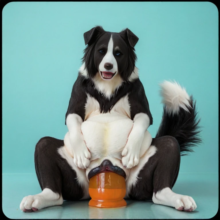 ((((bernese, feral)))), living room, masterpiece, high quality, realistic, detailed background, ((((rear view, crouching, huge red penis, autopenetration, anal, testicles, paw, excessive urine leaking, urine in anus, realistic fur, detailed fur, furry)))), (((((autopenetration)))))