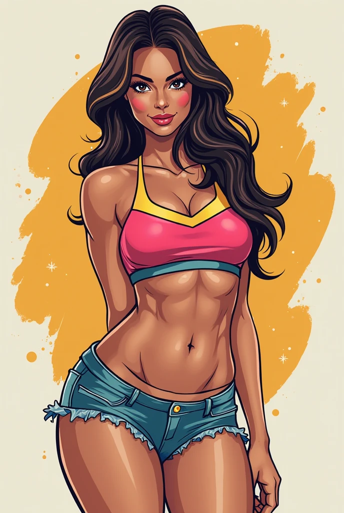 Make an illustration of Mia Khalifa