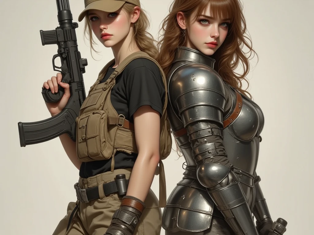 Sexy Britney Spears in army uniform, armed with a revolver, brown eyes, artwork, high quality art,
Realistic and with the background with realistic war in 4K