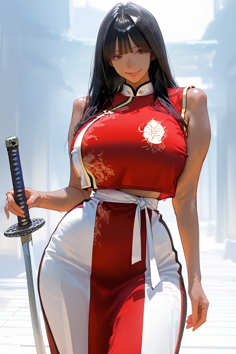 (Hyperrealistic), (illustration), (high resolution),shizuka, (8K), (Extremely detailed), (Best Illustration), (Beautiful detailed eyes), (Best quality), (Ultra-detailed), (Masterpiece), (the wallpaper), (Photorealistic), (Natural light), (rim lit), (Detailed face), (Highly detailed realistic skin textures), (Anatomically correct), (Solo), (1 girl), (high detailed realistic hair),, spiked hair, (Heterochromic eyes), (detailed eyes), (Realistic big breasts:1.5), (Exposed breasts:1.3), (Long legs), (Slender abs), (Dynamic pose), (Closed mouth:1.3), (traditional Hanfu attire), (Sheer clothes:1.5), NSFW,nakeness