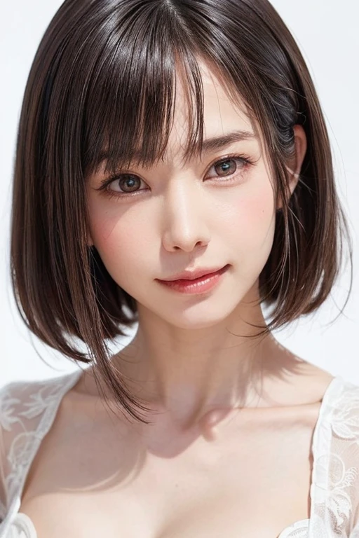 (masterpiece:1.3), (16k, photorealistic, RAW photo, best quality: 1.4),absurdres, attractive, ultra high resolution, ultra realistic, highly detailed, golden ratio, ultra detailed, super fucking beautiful detailed face, natural makeup, detailed cloth texture, detailed hair texture, beautiful detailed fullbody, Perfect female body, accurate, Anatomically correct, Highly detailed face and skin texture, (beautiful hands), (realistic skin), (beautiful pale skin:1.1), (well-aligned teeth:1.1), (beautiful large breasts, cleavage, upper breasts:1.3), (Perfect dynamic composition, looking at viewer), (Random and sexy poses:1.3), 
BREAK, 
realistic eyes, beautiful detailed eyes, symmetric eyes, Light Brown eyes, Double eyelids, Thin eyebrows, (Glossy lips:1.4), ((A face with waiting for a kiss:1.2)), (blush:1.1), (A sparkling small hair accessory:1.1), (beautiful smile:1.1), (sweat skin,blush:1.2), 
BREAK, 
((short hair, bob, Dark blonde hair, bangs:1.2)), (High school girl, School, school uniform:1.3)