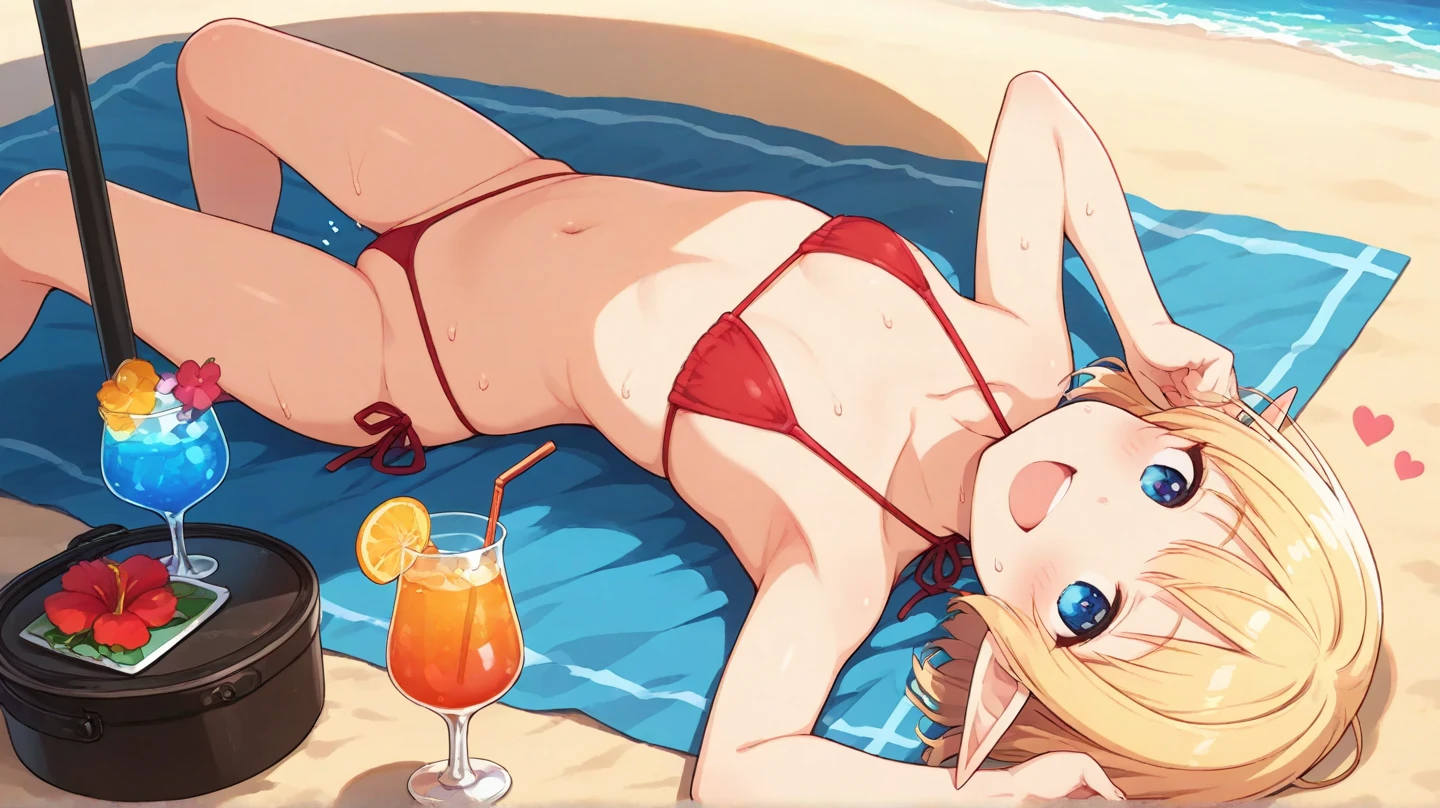 Amber Genshin impact bikini nude open legs anime