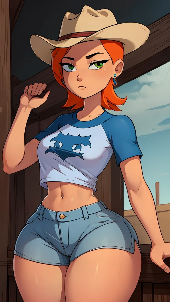 cowgirl's massive rear butt cheeks from behind out of mittens out bare and wet socks spreading her legs, gloved hands hidden behind head, sunglasses
