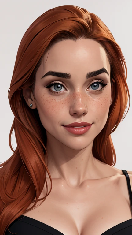 Character style illustration style Completely bare breasts showing small fear Breast size Cartoon name: Isabella Cruz white background medium breasts freckled face Jennifer Connelly actress strong contours Physical description - long straight hair, tingidos de um marrom vibrante que contrasta com sua pele clara. - You reflect a mix of curiosity and determination. - Ela tem uma estatura alta, with a slender and agile figure, evidenciando sua agilidade e destreza. -fundo colorido Design de personagens de retrato, beautiful digital illustration, retrato de alta qualidade, Arte em quadrinhos, Corpo inteiro sensualizando ou pelada. folha de retorno. return sheet member clothes of the day hell day expression of hate and blood on the face lots of blood