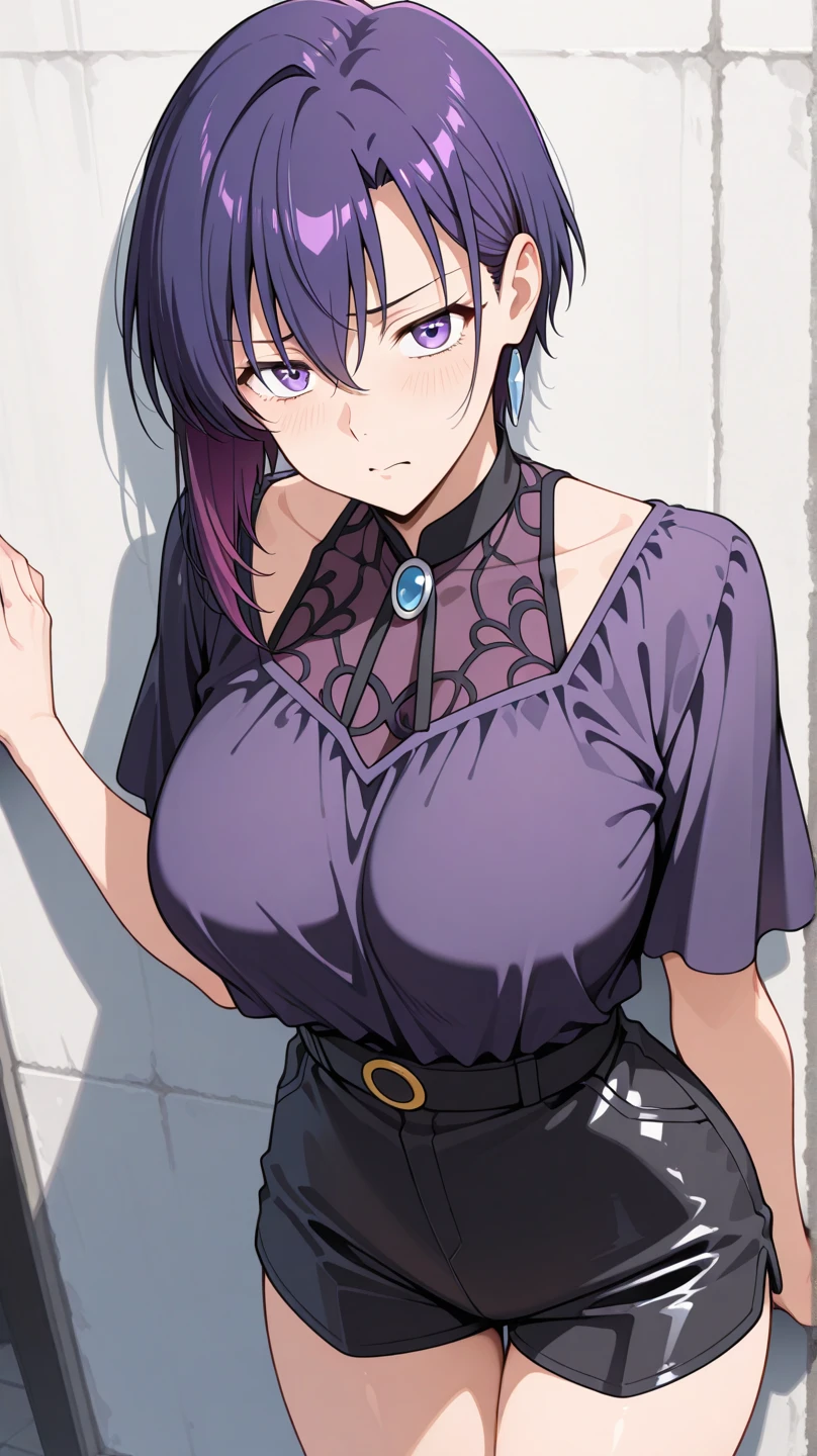Sasuke Uchiha, e Cup sized breasts, showing off pantys under black lace dress