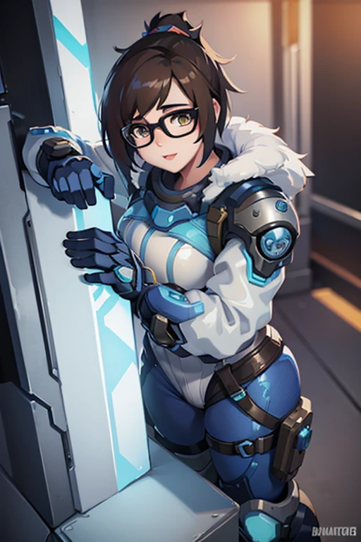 MeiOver, 1girl, mei (overwatch), full body, jumping , <lora:MeiOver:0.5>, <lora:StealthTech-20:0.3>, stealthtech , cutting edge, sleek angular , scifi,