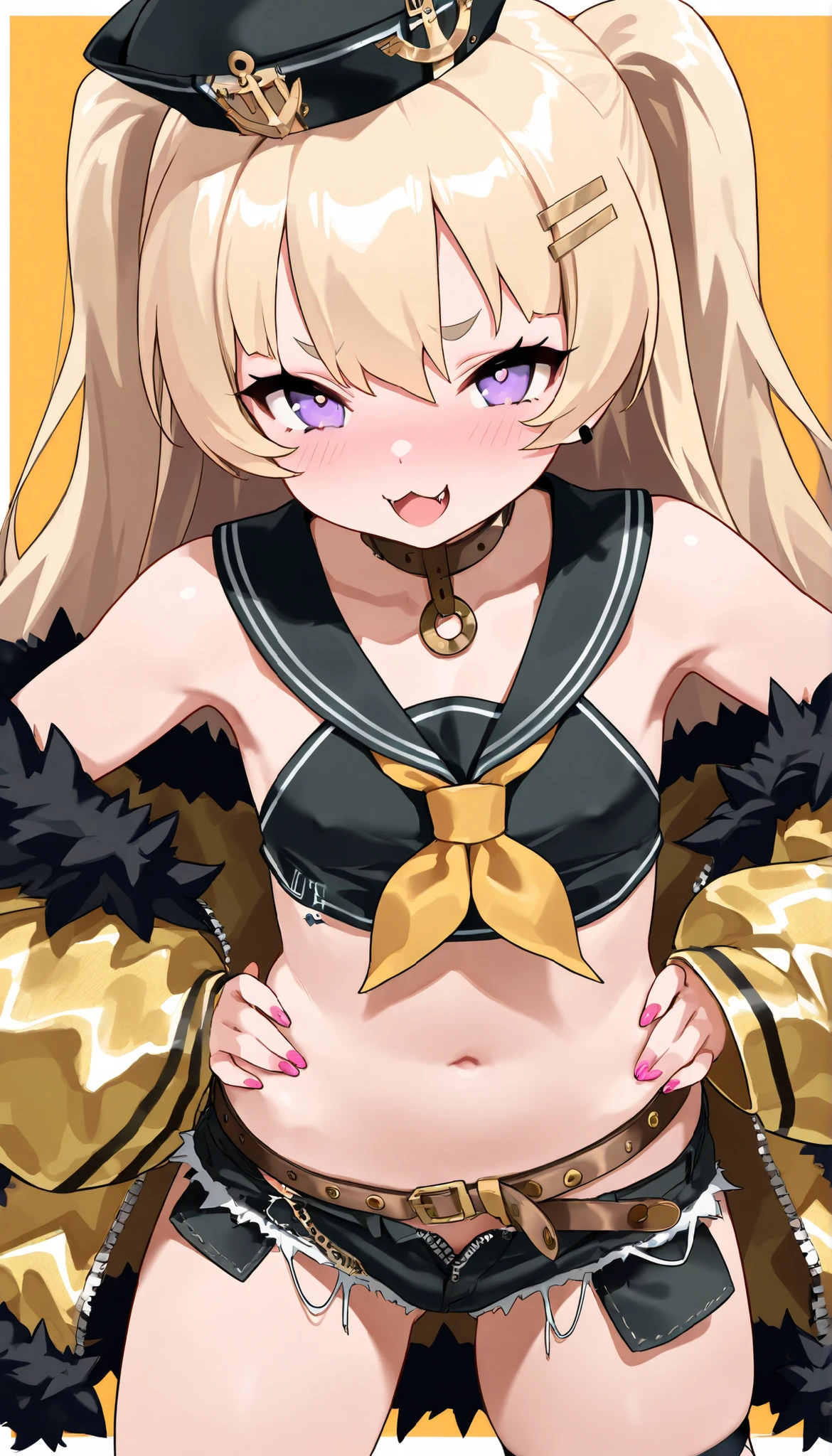 (best quality, highest quality:1.2), masterpiece, top quality, ultra high definition, rich contrasts, HD,8k, High Definition CG Unit Wallpaper, texture , Unbelievably Absurd, ultra high definition, RAW photos ,Deep border 1 .2, very detailed,
(( girl, gyaru)), , glamorous, blushing, flushed face, bache \(azur lane\), dim body, 1girl, solo, little, inniepussy1, flat chest, spread hips,