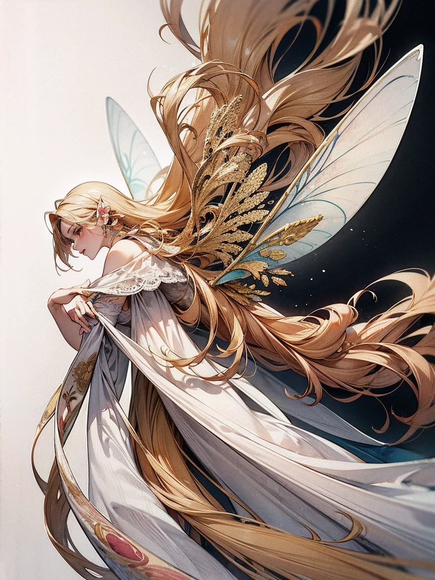 (Extremely detailed, best quality), floating, Extremely exquisite and beautiful dream scene,, , [(1 Girl),(Purple long hair), Delicate face, Neck strap, Elegant blue dress, Standing in the Clouds, (Wide-angle lens), (Mysterious atmosphere):1.5],, , [(Butterfly wings),(Furry cat),(Flower bouquet),(fairy tale), (Sunlight),(Soft Light),(Soft colors),(flash):0.8]