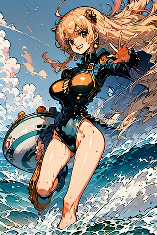 (masterpiece:1.2), (best quality:1.2)
 (thick thigh),

(looking at viewer:1.3),

(emotionless:1.0)
energetic
(competition swimsuit:1.1) 
evocative pose
in swim pool

ancient_princess_menace, jewelry, blue eyes, earrings, revealing clothes, short hair, crown, blunt bangs, dark skin