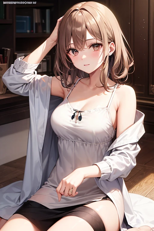 ((Biologically correct limb count and shape))、(( Full-body photo including face))、4K、((Standing position))、masterpiece、((Focus on the face))、((Symmetrical facial features))、Eye for detailed depiction、Beautiful blue-haired woman、Excellent style、Beautiful clavicle、Beautiful Hands、Slender body、(Patent leather camisole、flare skirt)、Black Stockings,High heels、Detailed depiction of the face、Small earrings、necklace、(Low - Angle)、Silver Hair、((smug face)))、Close-up photo of the upper body、In the middle of changing、Panty shot、Nipples、(Lie down in bed)、The highest masterpiece、high quality、Photo-like illustration with white frame、ponytail(Unusual legs:0.2),