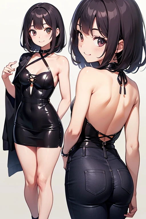 1 girl, name("Lana"), physique (“short” + “medium-sized breasts” + “plump lips” + “plump hips” + “firm ass”), clothes (“maid dress with a short skirt and deep neckline, transparent - black stockings, thongs”), favorite style of clothing (“short dress” + “long tank top” + “sexy outfits” + “sexy underwear” + “erotic outfits” + “erotic lingerie”), hair("long black hair"), фон комната, сексуальная поза