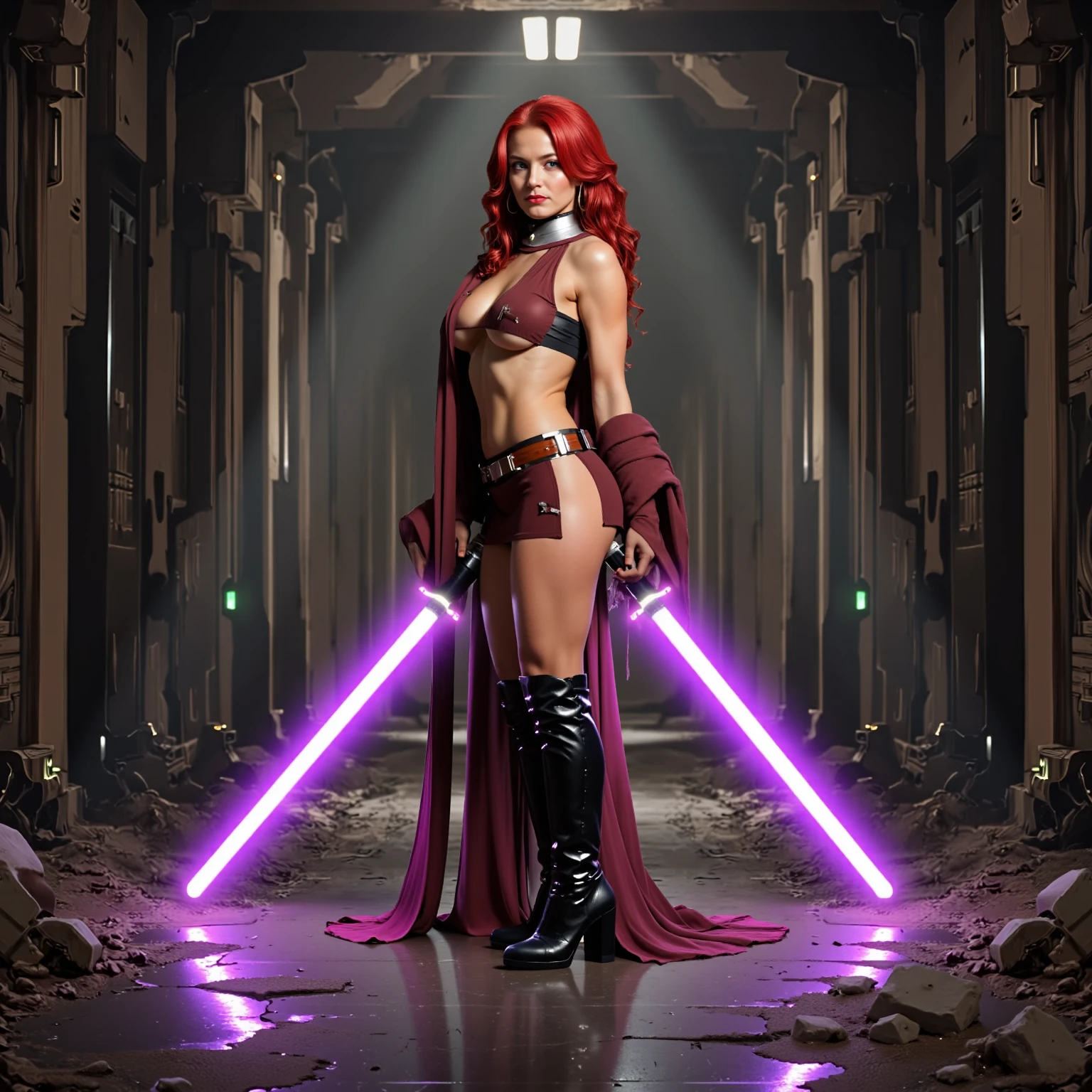 (((Mara Jade))) sexy caliente tetona ((Renderizado al estilo de unreal engine )),
hermosa , ((grandes senos)), ethereal glow, colores vibrantes, dynamic composition, intense atmosphere, 
flowing robes, Duelo de sables de luz, Ruinas antiguas, artefactos misteriosos, FULL BODY large buttocks 
Science fiction fantasy, Paisaje de otro mundo, mirada intensa, cielo estrellado, Telekinetic powers., 
(obra maestra:1.4), fotorrealista, La mejor calidad, beautiful lighting, intrincado, High detail, foco nítido, 
dramatic, (foto RAW, 8k UHD, Film grain), Subsoil Scatter, reflecion