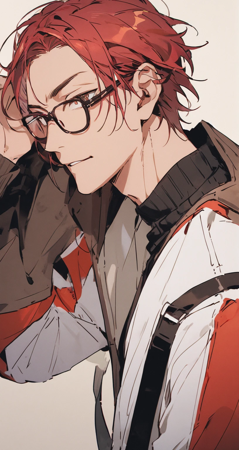 masterpiece,high quality,1 boy,brown hair,brown eyes, short hair, full BODY