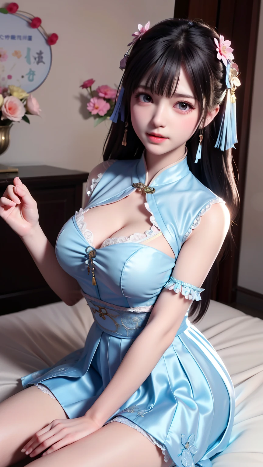 Wet-breasted Hanfu open V-chested clothes, All pictures, Wet body of thin silk fabric, Thin silk lace petticoat,princess 8 yeald old cute being marturbate, (huge boobs,cleavage),petticoat, white pink, blue ,best qualtiy,tmasterpiece,超高分辨率,(真实感:1.4),RAW photogr,(True skin texture:1.3),(filmgrain:1.3),(Selfie angle),1个Giant Breast Girl,Beautiful eye and face details,tmasterpiece,Best quality at best,exposing thighs,Bigchest and ,The chest is more exposed,short detailed hair,above looking down facing at camera,short dressPrincess Eyes,Super big eyes,Detailed face,shiny pupils, randome color, dress short, , thin silk fabric wet body, thin silk fabric lace petticoat,wedding short dress pink