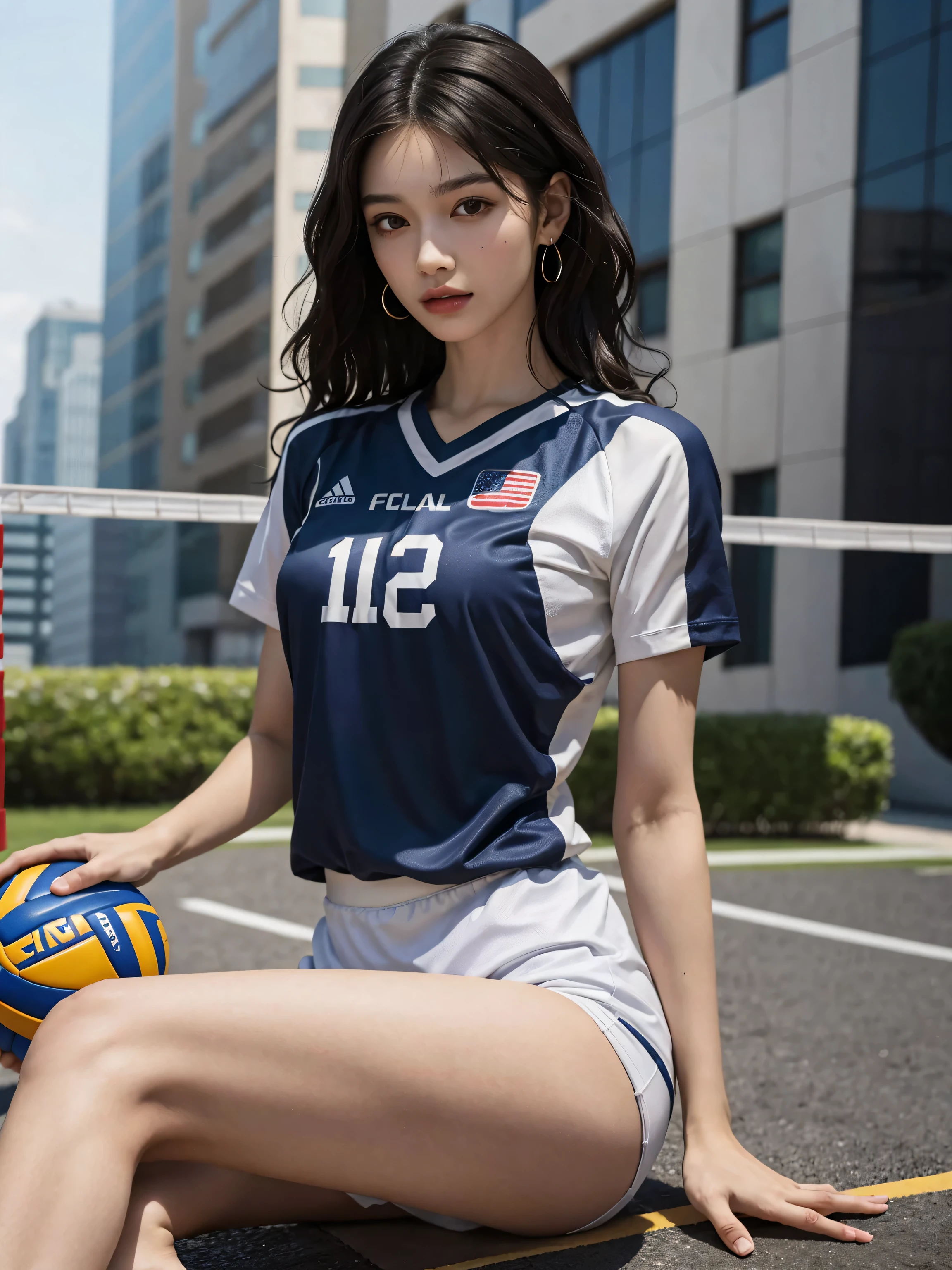 Alafe volleyball player posing for photo、Wearing a volleyball jersey、volleyball、Pure white panties、Plain panties、Glossy panties、White panties、Tall Japan model、back shot、Chiho Ashima、chiho、South Jaeyong、varied poses、nishimiya shouko、erika ikuta、Midori Ishida、mao hamaguchi、奈良美智、Yui Kotegawa,japanese girl, Best Quality,masterpiece,hyper high resolution,(Photorealistic photo:1.4),a 1girl,smiling eyes,looks at the viewer,(ulzzang-6500-v1.1:1.0),20 years old, Beautiful woman,A pretty woman with perfect figure :1.4,very detailed face and skin texture, Detailed eyes, Double eyelidd,(Best Quality, 8K, masterpiece :1.3), lovely smile,Sexy woman、Mature woman、Beauty girl、tall、Slender body shape