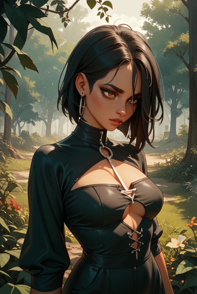 tmasterpiece, Johnny Depp walks through the jungle at night in a firefly, (high detal:1 1), Rough face, cleavage，black long pants，Black Panther，Off-the-shoulder attire，Large breasts，Natural skin, high qulity, NSFW, beautidful eyes, (Detailed face and eyes), (the face: 1 2), noises,Extra, real photograph, ....PSD, Lamp film photography, sharp fokus, contrasty lighting, Delicate skin, High resolution 8K, insanely details, realisticlying, professional photoshooting, 8K  UHD, SLR camera, softlighting, high high quality, filmgrain, Fujifilm XT3