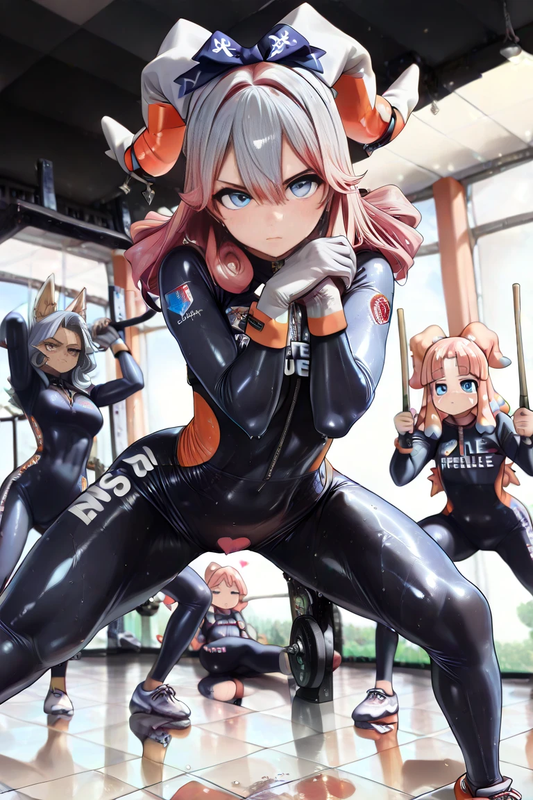 (((dark tan skin))) dark-skinned female, tanned Steel Demon〜Mobile infantry vs. female ninja army Dark brown skin beautiful girl V Gundam Blue Slingshot suicide bombing Human bomb Charge Nene Corps Bazooka Special Attack Unit Grenade Terror incontinence Begging for life masturbation universe space