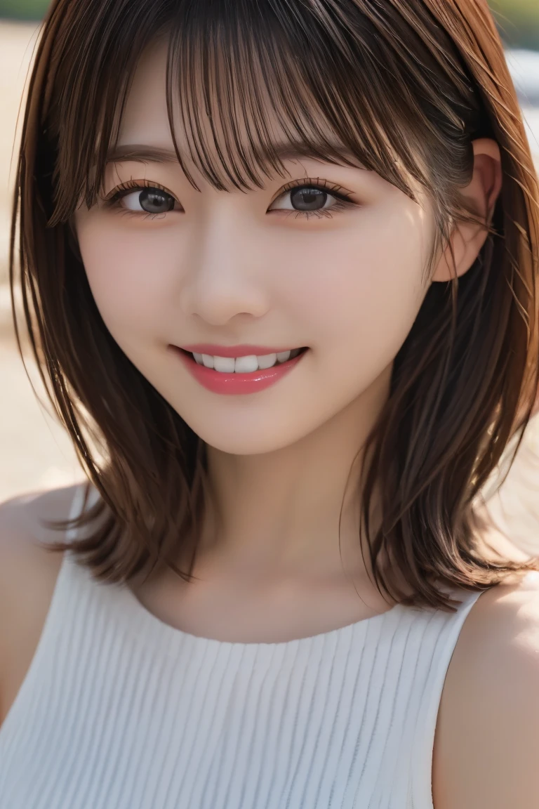 original, (masterpiece), (figure), (Very nice and beautiful), (Perfect detail), (Unity CG 8K Wallpaper:1.05), (Beautiful and vivid background:1.25), (Depth of written boundary:0.7), Highest quality, shape, Very detailed, High resolution, 8k wallpaper, Perfect dynamic composition, Ultra detailed face,  Natural Lip , Cleavage, (The eyelashes on both eyes are equal and beautiful.), looking at the camera, (whole body), Daytime, Pool, smile, Wet Hair
