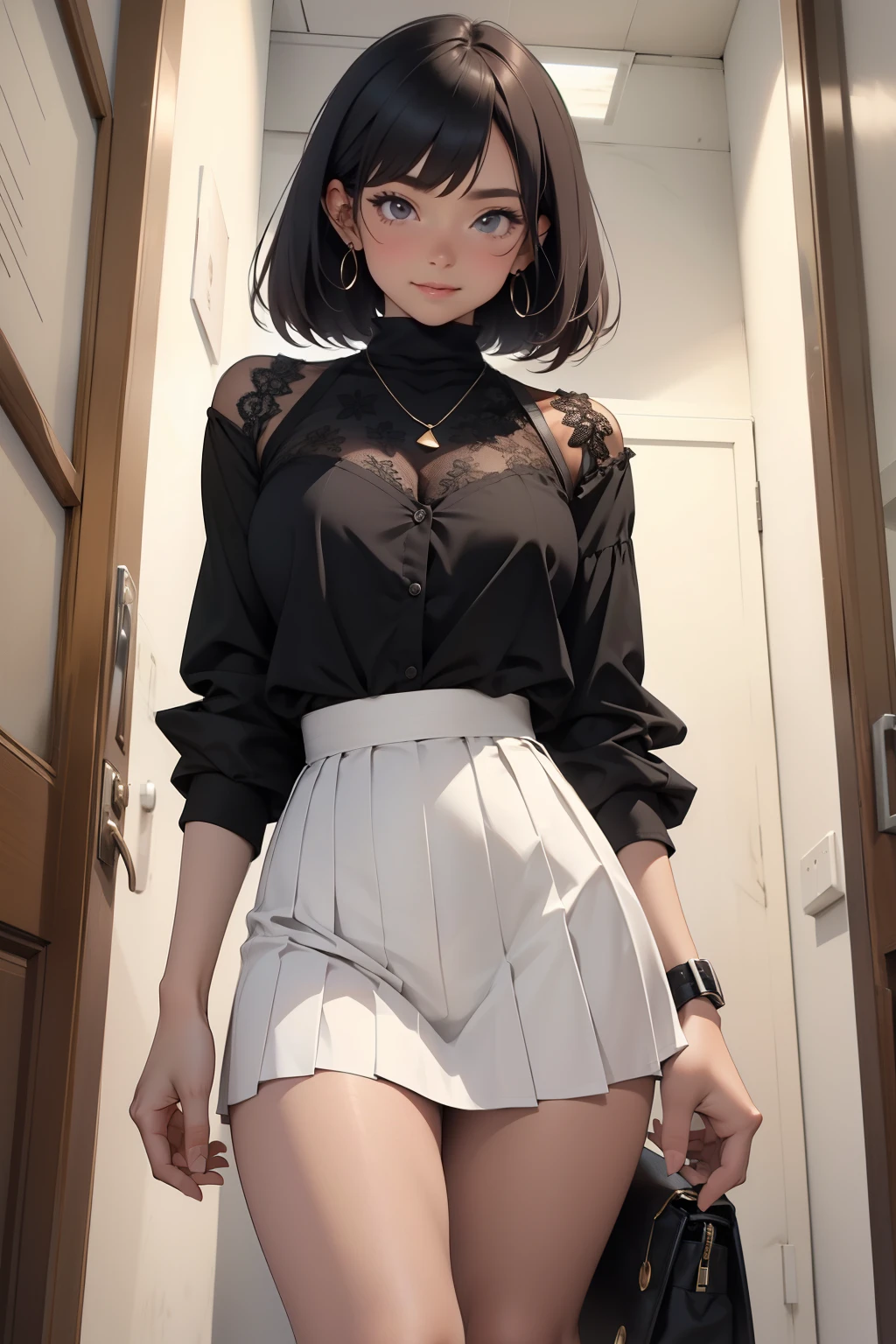 in anime style, hiquality, higly detailed, 8K, cuteface, ssmile