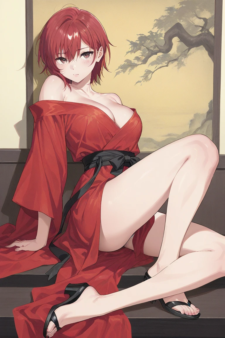 1female,15yo,Slim,熟妇,medium cleavage breasts Thin waist,slenderlegs,Pornographic exposure, 独奏,Arima Kana, star pupils, (white bathrobe, stocking, red high heels), looking at viewer,(Background with:ln the forest,the rainforest,in summer,sexy pose,Sweat profusely,drenched all over the body,seen from the front, hair straight, mostly cloudy sky,(((tmasterpiece),(Very detailed CG unity 8K wallpaper),best qualtiy,cinmatic lighting,detailed back ground,beatiful detailed eyes,Bright pupils,(Very fine and beautiful),(Beautiful and detailed eye description),ultra - detailed,tmasterpiece,)),facing at camera,(Full body photo),Show shoes,A high resolution,ultra - detailed),revealing breasts, Bulge,legs are open,Raised sexy,Flushed complexion,Open-mouthed,frontage,full body,