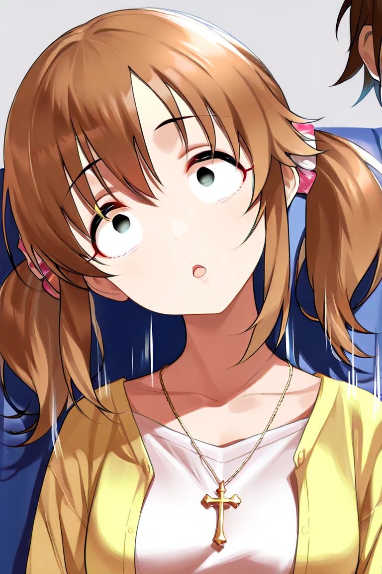(((masterpiece,best quality,absurdres,8K))) , ((TokinoSora, long hair, star hair ornament, blue eyes)),((front, looking at viewer,embarrassed,blush:1.3,ecstasy:1.3 ,slut:1.2,steam:1.1,wet:0.8,trembling:0.8,tears:0.7,drooling:0.6,sweat:0.8, cross-eyed)),((upper body,face only, topless:1.5,bare sholde:1.5))