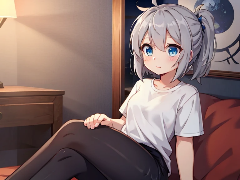 1 beautiful girl, great image quality with lots of detail, ray tracing, in a navy sailor , long stockings, blue eyes, white hair, , in a neon room, PC gaming, perfect anatomy, full body.