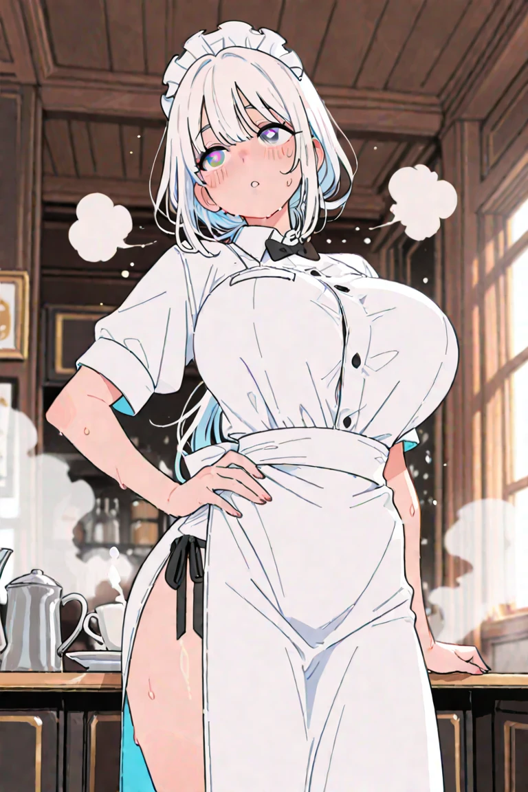 Again:zero's Againm、light blue hair、short hair、table top、High resolution、lots of girls multiple girls、large crowd、cute lots of girls、big and full breasts、naughty body、See-through、throw、、whole body、Are standing、Look up at me、confused face、blush、embarrassing、excited、white breath、black pantyhose、female shape'Private parts are clearly visible、I can see your nipples、white skirt、micro mini skirt、very short skirt、hospital、hospital room、Many people々々々、in the crowd、bare chest、show your chest、while holding the tray、place the chest on the tray、Upper grade、A lot of milk comes out from the nipples、Breast milk squirts out of the nipples、white nurse uniform、cat ears nurse uniform、white one-piece nurse uniform、Bangs that hide one eye、pink hairpin、sit on bed、white sandals、white pantyhose、open your legs、open the thighs