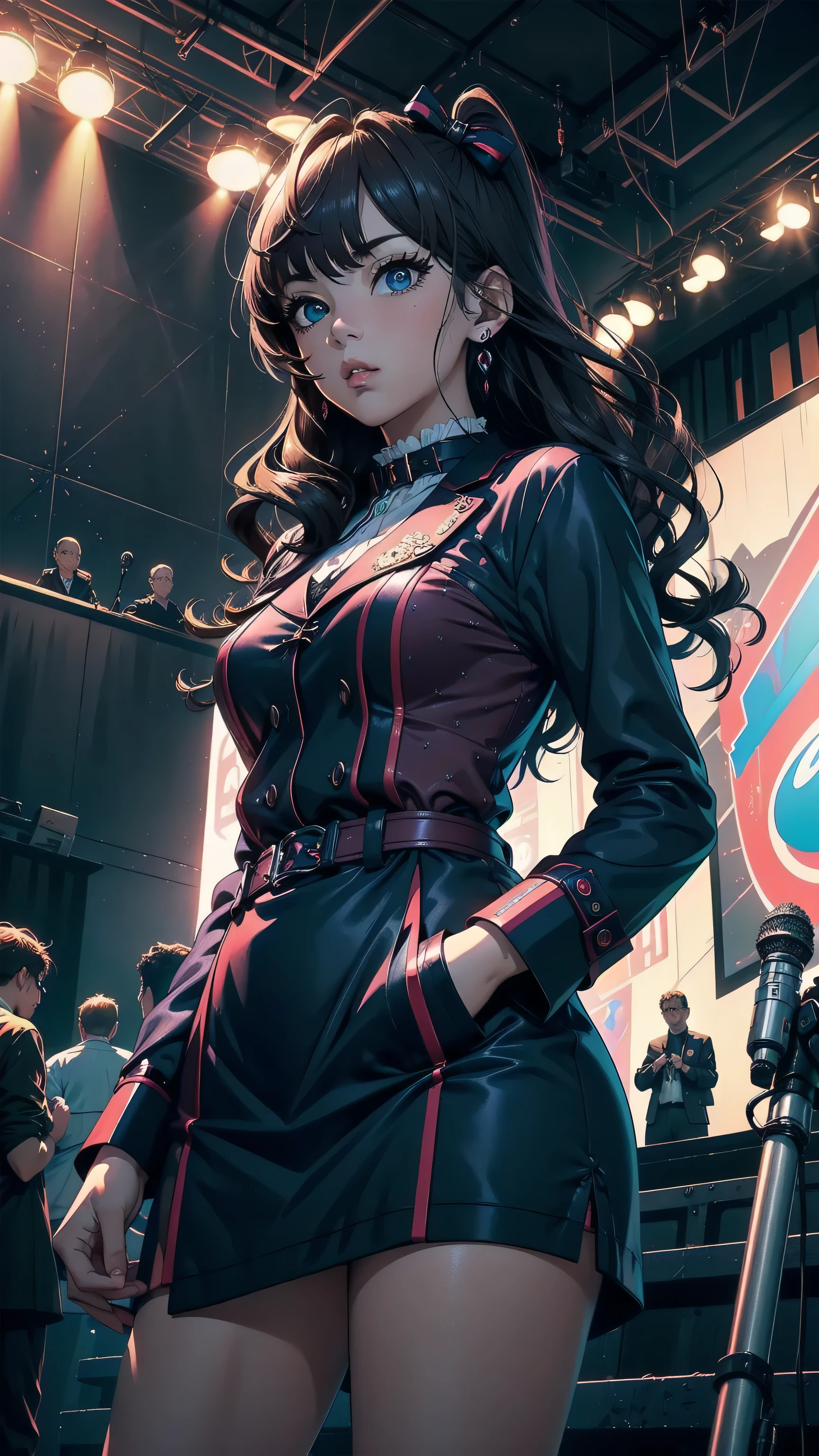 extremely detailed photo of a woman, loraelizabeth, scarlet witch, avengers, wearing black lace dress, open red leather jacket, 8k uhd, RAW photography, model photoshoot