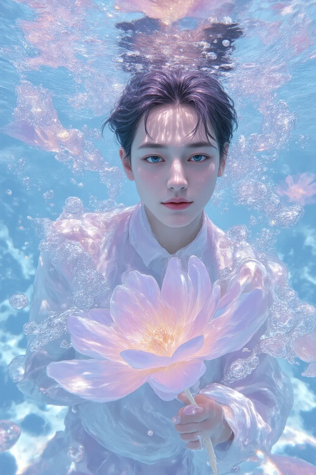 ((selfie)), (perfect fingers),seductive  random pose,(closeup camera view),high resolution, highly detailed,
1boy,cool guy,peaceful,((floating short hair)),((((bangs)))),(((soft clean hair))),(((silky skin))) ,((smooth skin)) ,clean body,(clean face),((smooth face)),(natural pretty face),((adam's apple)),((gazing at you)),((solo)),(teenage),(wind),(peaceful smile),
((skin tight open shirt)),(mini white shirt),((see-through)),
(narrow waist),slender waist,muscular,(broad shoulders),((huge wide chest)),(((huge plump chest))),((bursting chest)),(((huge muscle ))),