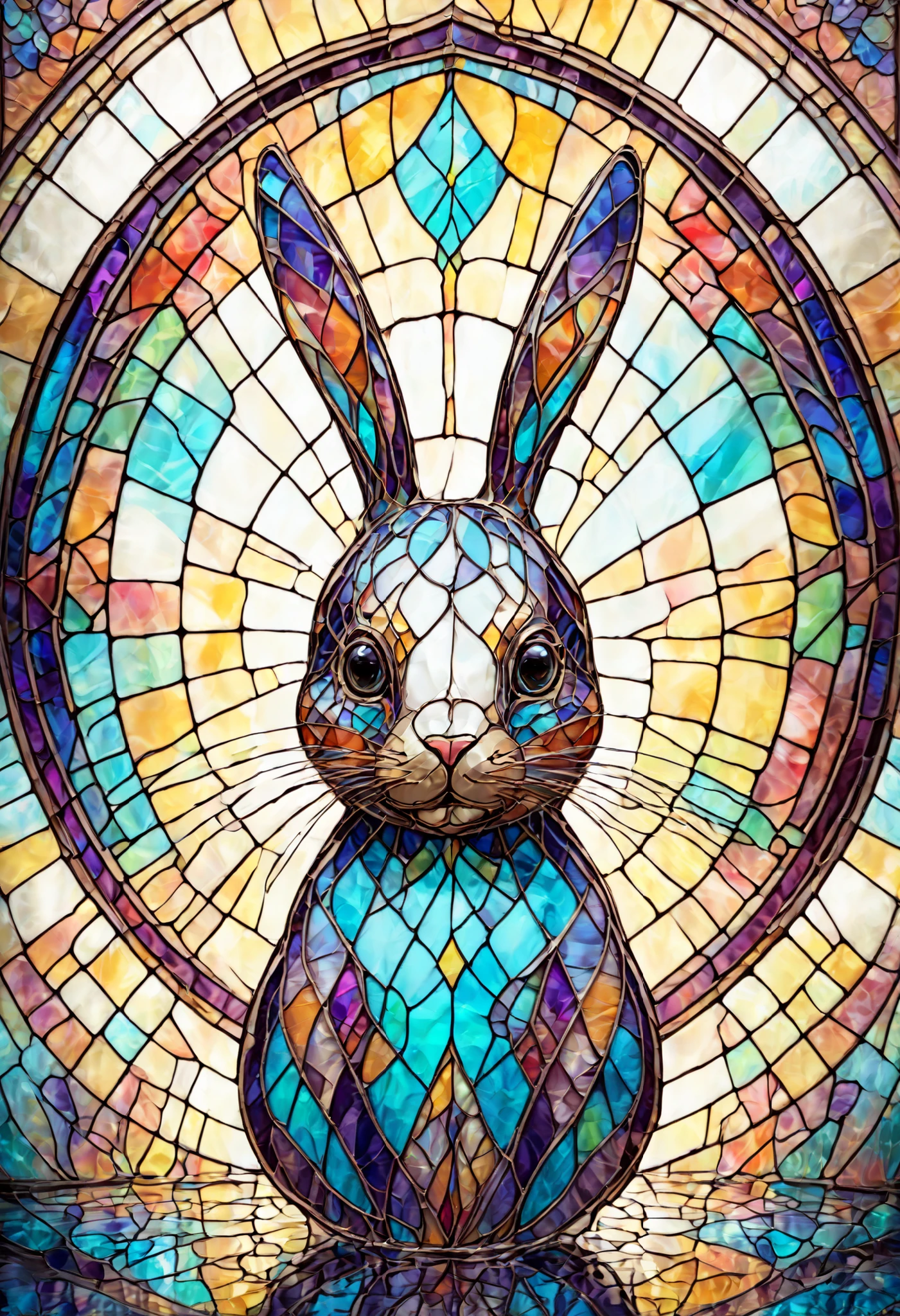 stained glass　Rabbit
