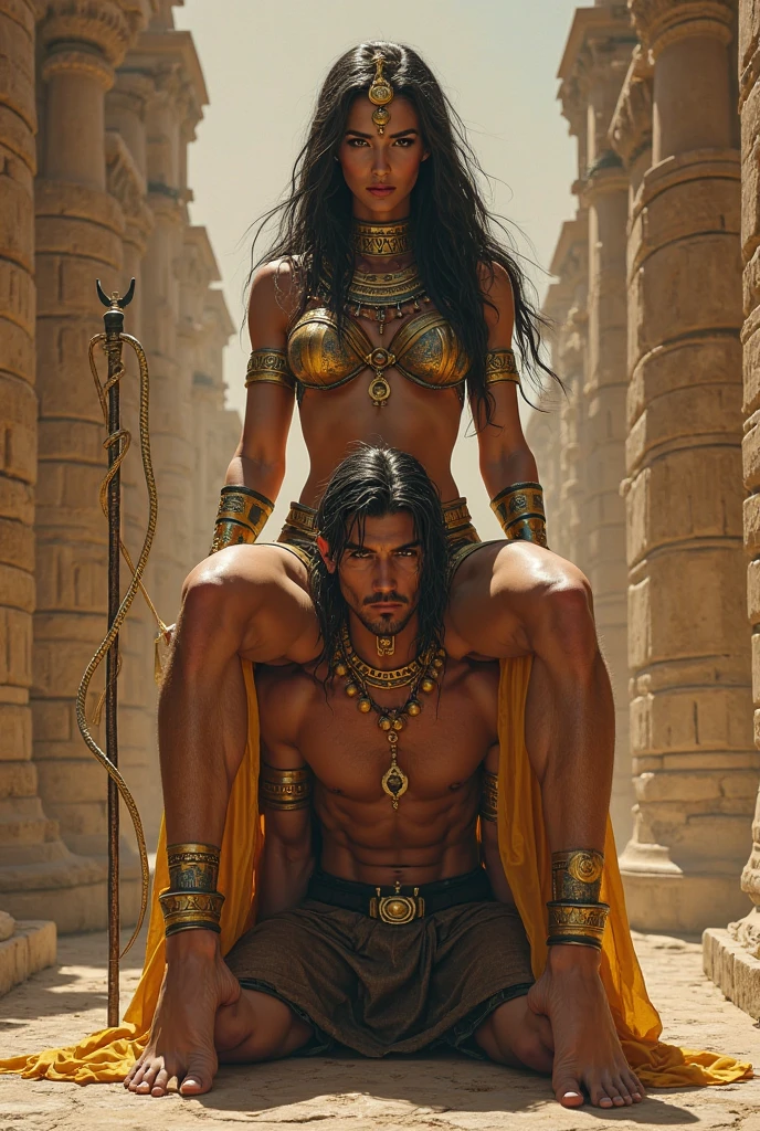 Cleopatra and Julius Caesar
