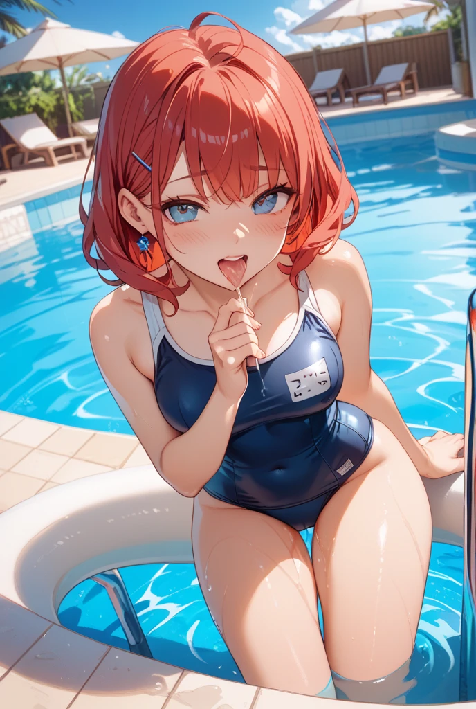 (best high quality image, very detailed clean image, carefully detailed image, carefully detailed character, solo alone character, no deformities in background and character, full character view and design)
{{(1woman 50 years old milf elf citizen), (crimson red hair tied in a ponytail with a pale white beautiful ribbon, fair skin, light blue green eyes, thin lips, big breasts, big butt, beautiful legs, short pointed ears with tiny orange gems, joy smile, happy expression, modeling position)), ((dark blue square glasses), (white white white one-piece white swimsuit)), (pool outside)}}