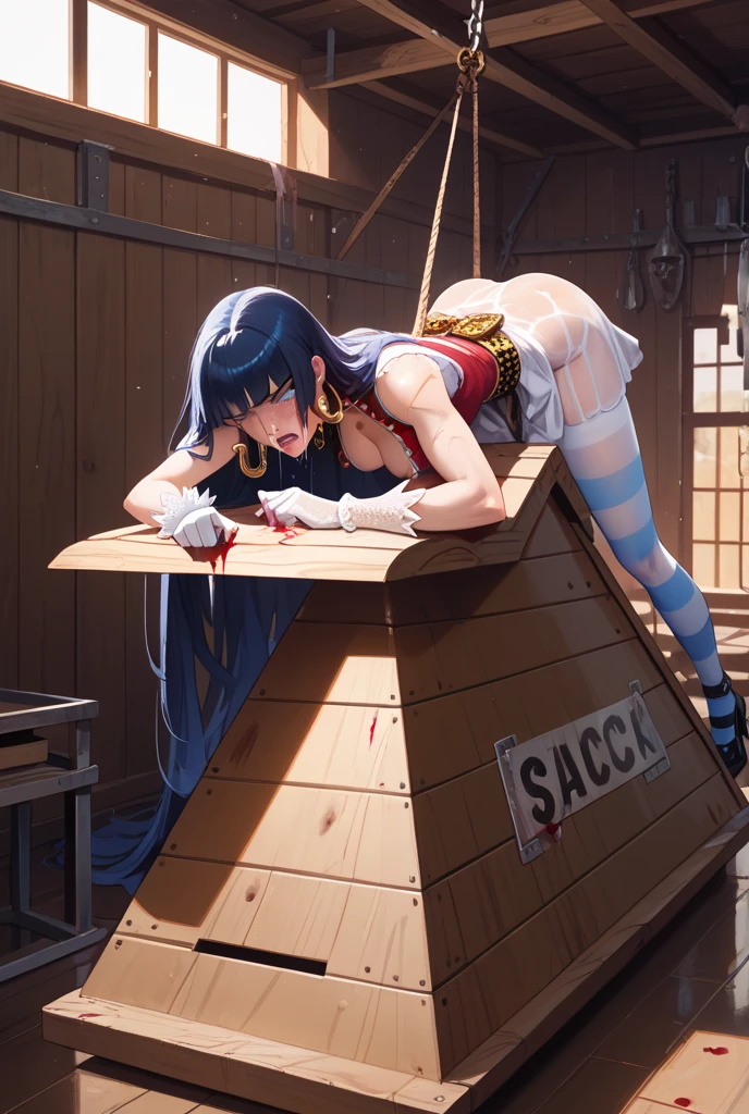 nsfw:1.8,A group of female adventurers set in a medieval fantasy world、guild、Dragon Quest、 (In prison:1.5), Dimly lit room:1.5、Mr.々Hair style,night, detailed aspects, Seduce, ((Tied up with rope:1.5))、Harem、Huge breasts:1.2、Big Ass、Wide waist、Their hands are tied、Sexy Lingerie、Wet with sweat、Amazoness、(Torn clothes:1.5)、Overflowing Sex Fluids:1.5、(Dildo being inserted into pussy:1.5)、Collective confinement、Mouth open、shout、Blushing、Lifting the legs