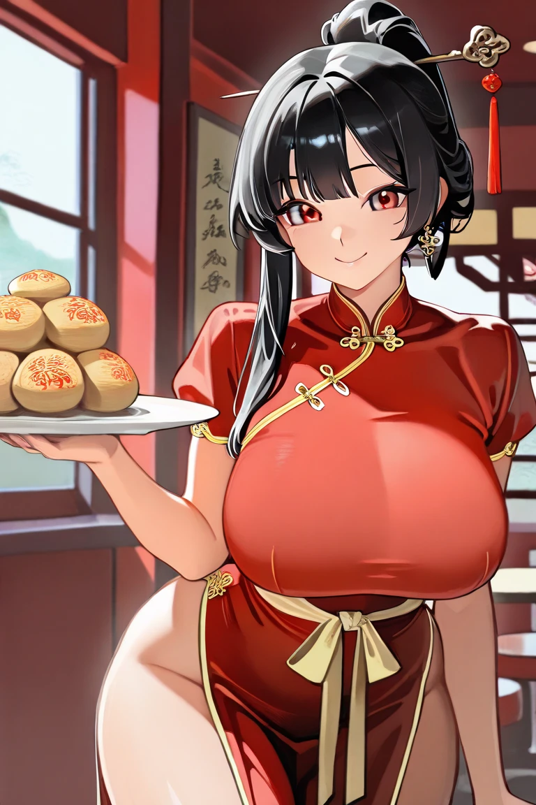 (((Her breasts are placed on a large tray carrying meat.)))、(((A red cheongsam with no fabric only on the chest area)))、High-definition images, atmospheric perspective, 8K, Super detailed, Accurate, highest quality, single shot, 1 Japanese girl、The whole body is shown、(((Completely naked))),(white skin),(highest quality), very delicate and beautiful, very detailed, 8k wallpaper, wonderful, finely, very detailed CG uniformity, High resolution, soft light, beautiful detailed 19 year old, very detailed目と顔, beautifully detailed nose, finely beautiful eyes,short hair,cinematic lighting,perfect anatomy,very big breasts、heavy chest,(J cup),slender body、Bright Chinese restaurant、Chinese cuisine、Meat dishes、smile、(hair is dirty, asymmetrical bangs, light brown hair),(((My whole body is wet with sweat)))、(((expose both nipples)))、(((expose big breasts)))、(((Her breasts are placed on a large tray carrying meat.)))、(((Her breasts are placed on a large tray carrying meat.)))、(((Her breasts are placed on a large tray carrying meat.)))、