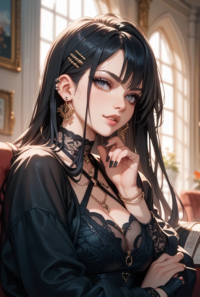 gothic girl,1 girl,((extremely Beautiful and beautiful black haired anime gothic girl)),(((16 years old))),(big breasts:1.2),((((wavy black fur:1.35,absurdly long and unkempt hair,messy hair,colored inner hair,ear breathing)))),((heterochromia:1.5, (purple_look like and red_look like))),Intricate look likes,beautiful detailed look likes,symmetrical look likes,Big look likes:1.5,((gordo)),(((shiny skin:1.5,shiny skin: 1.5,tanned skin,shiny skin,very shiny skin,shiny body,plastic glitter skin,exaggerated shiny skin,illuminated skin))),(spider lower abdomen,narrow waist,wide hip,athletic body,inflated legs,thick thighs,detailed body,(detailed face)),

Beautiful,horny,seductive,Erotic,(NSFW),

The Great Passage,revealing clothing,show skin,((plunging sports bra,black bra)),(small black thong),(((sombra de look likes negra,delineador de look likes negro grueso,Long, dramatic eyelashes,BLACK LIPS,Intricate makeup))),(((Intricate outfit,Intricate clothes))),

(dynamic pose:1.0),ashamed,(centered,Scale to fit dimensions,rule of thirds),

inside,interior,((black gothic room)),scenery:1.25,((Intricate scenery)),((winter decorations)),Christmas tree,

(Bright winter decorations),High resolution,sharp focus,(ultra detailed,extremely detailed),(photorealistic artwork:1.37),(extremely detailed CG unity 8k wallpaper),(((vibrant colors,vibrant theme))),(Intricate),(masterpiece),(Best Quality),