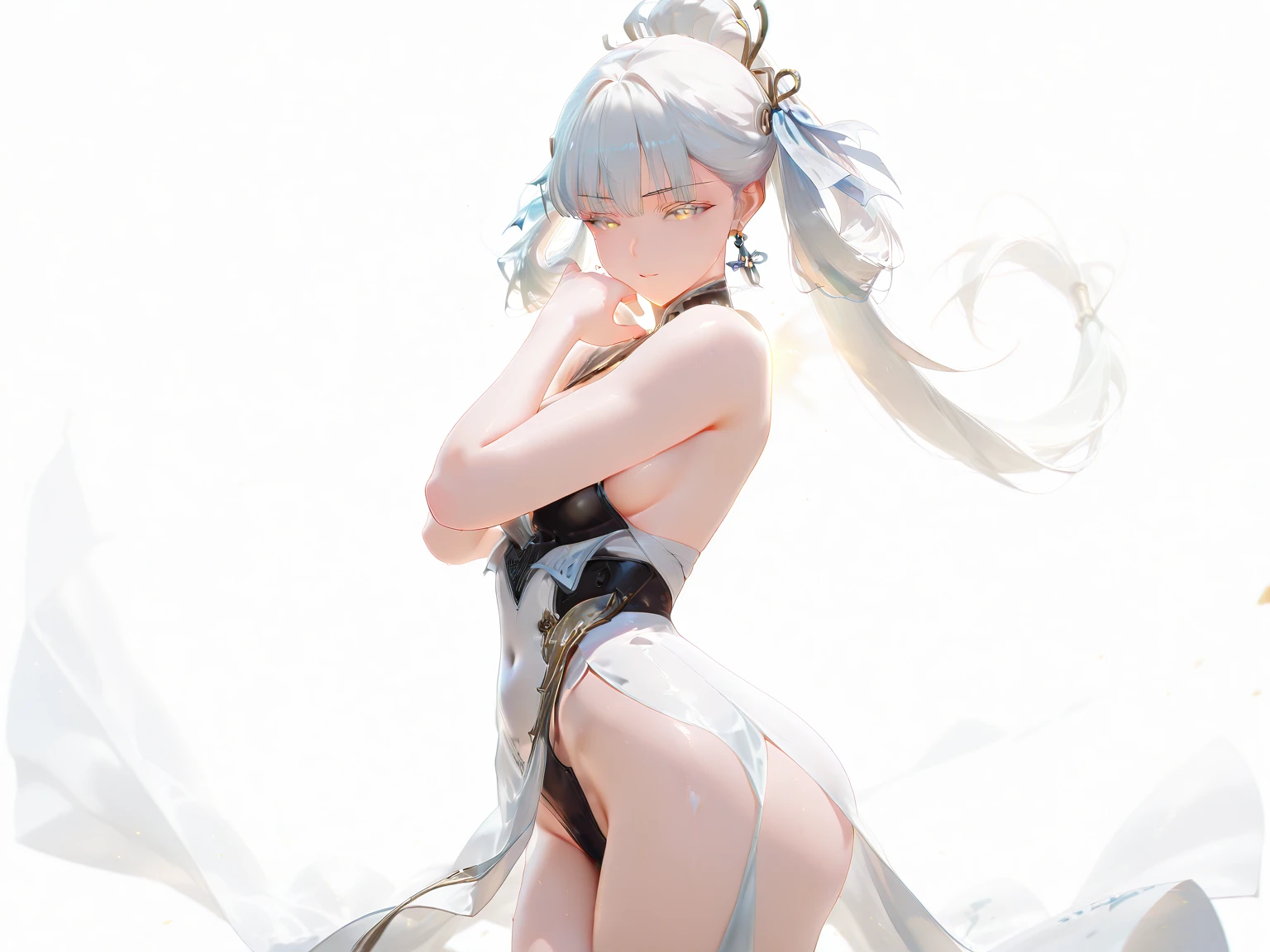  ((best quality)), ((masterpiece)), (detailed), 1girl, (big forhead:1.2),extremely detailed cute anime face, (((flat chest))), (flat chest:1.1),((((long twin braids,tight braids,long braid,braided hair,long hair)))),intricate eyes,beautiful detailed eyes,symmetrical eyes,(((detailed face))),beautiful detailed lips, looking at this, (((embarrassed))),(horrified expression),(panic),(crying),highres,(best quality),(ultra detailed,extremely detailed),perfect face details, ((masterpiece:1.4, best quality))+, (ultra detailed)+, long twintails, cute girl, (flat chest:1.1), small breasts, slim body, skinny, (narrow hips), prominent collarbones, skinny arms, flat stomach, visible hip bones, long hair, red hair, white hair, blonde hair, dark hair, ponytail, thick ponytail, heavy ponytail, small breasts, perfect face, small breasts (flat chest:1.1), NSFW, Detailed body，Full limbs，(from behind), (turning), NSFW, (flat chest:1.1), nude 