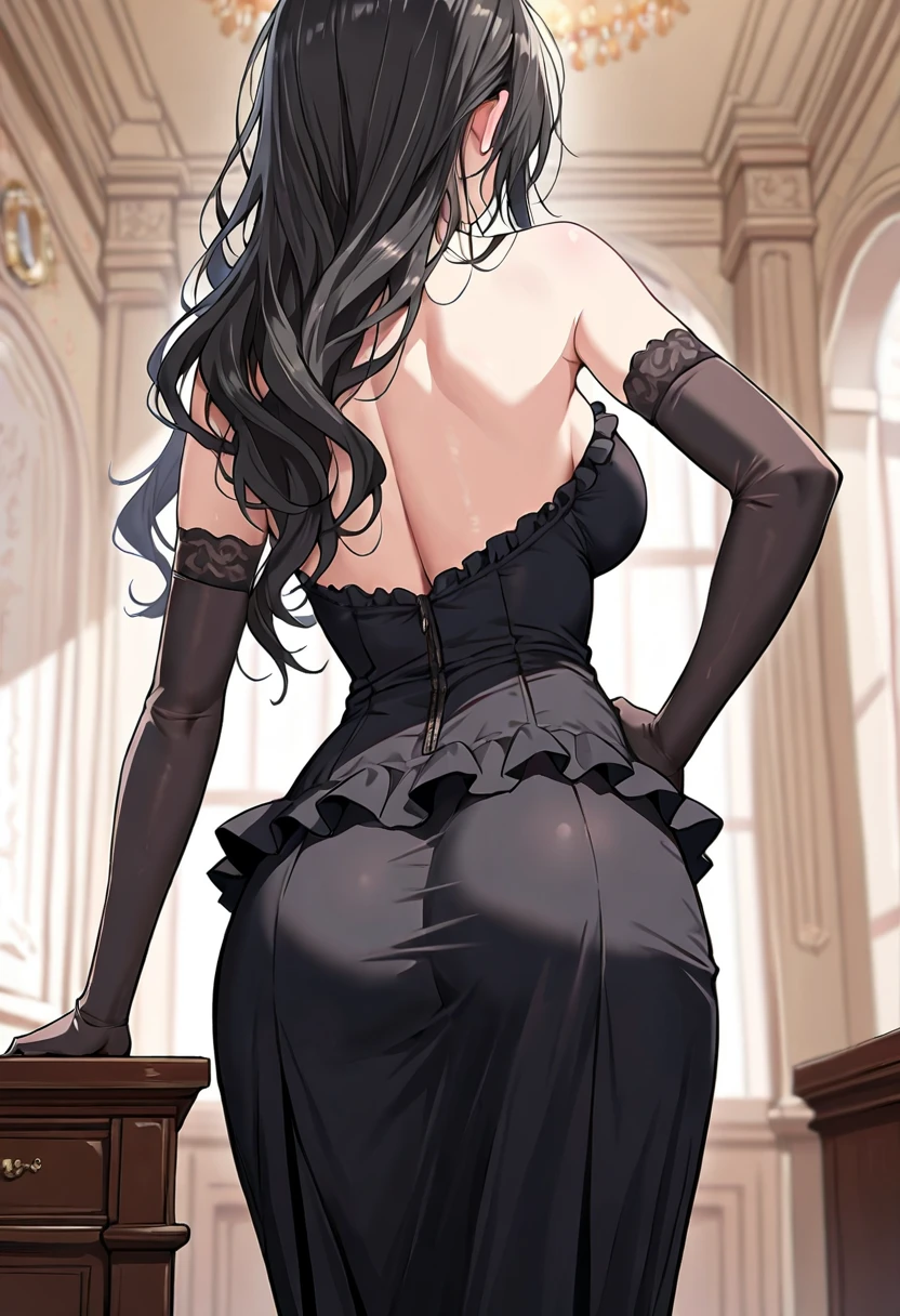 （best quality，masterpiece：1.2，detailed details，4k），((masterpiece)), ((best quality)), (ultra-detailed), anime style,large breast, slim, slender, ashamed, all fours ，Kneeling,Girl with modern gothic makeup, fair skin, long legs, black eyeshadow, camisole, plump figure, earrings and lip studs, fishnet stockings, posing in an attractive pose, lovable expression
