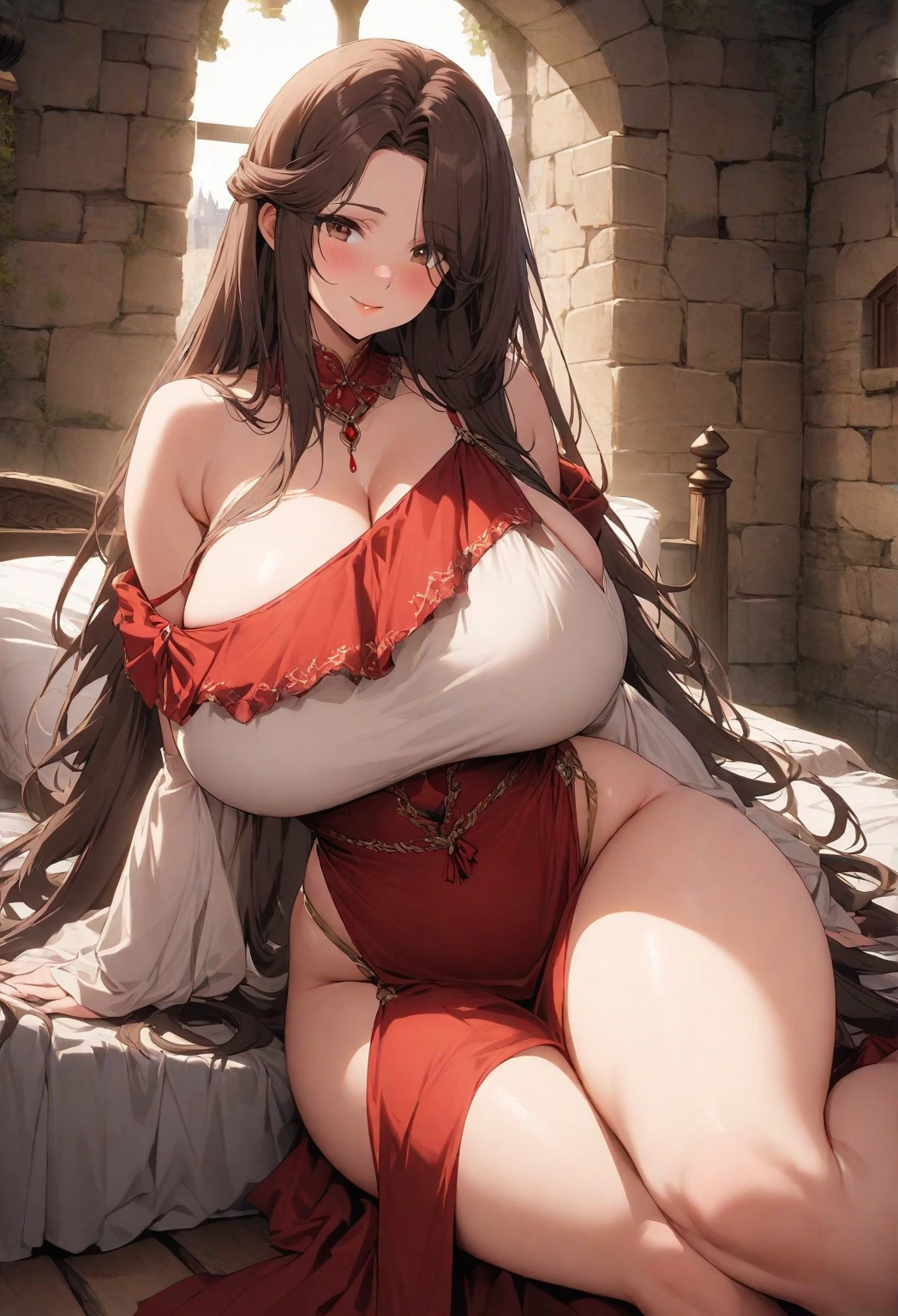 ((night:1.5)),indoors, ((extremely detailed background)), balcony, starry sky,
cowboy shot,dynamic angle,from above,(lying:1.5), on bed,
kashino, animal ears, cow horns, cow girl, purple eyes, brown hair, hair ornament
purple kimono, pelvic curtain, navel cutout,
1girl, solo,Beautiful Finger,Beautiful long legs,Beautiful body,(mature:1.1),(milf:1.1),(mature female:1.3),make up,parted lips,(shiny skin:1.3),(gorgeous detailed skin),(detailed hair), masterpiece, high quality, highres, absurdres,(beautiful and aesthetic:1.2), beautiful hand, (4K), 8k, perfect balance,(extremely detailed CG unity 8k wallpaper), perfect hand,
:d,
ray_tracing,intricate details,depth of field, extremely delicate and beautiful,professional photography, bokeh, high resolution, sharp detail, best quality,
(Beautiful,huge breasts), (beautiful_face), (narrow waist), curvy, thick thighs, <lyco:GoodHands-beta2:1.0>,
