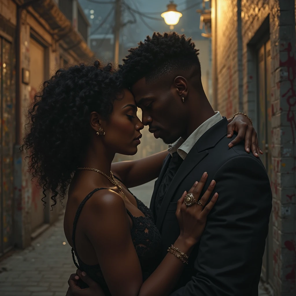 A handsome black mafia kidnapping black girl 