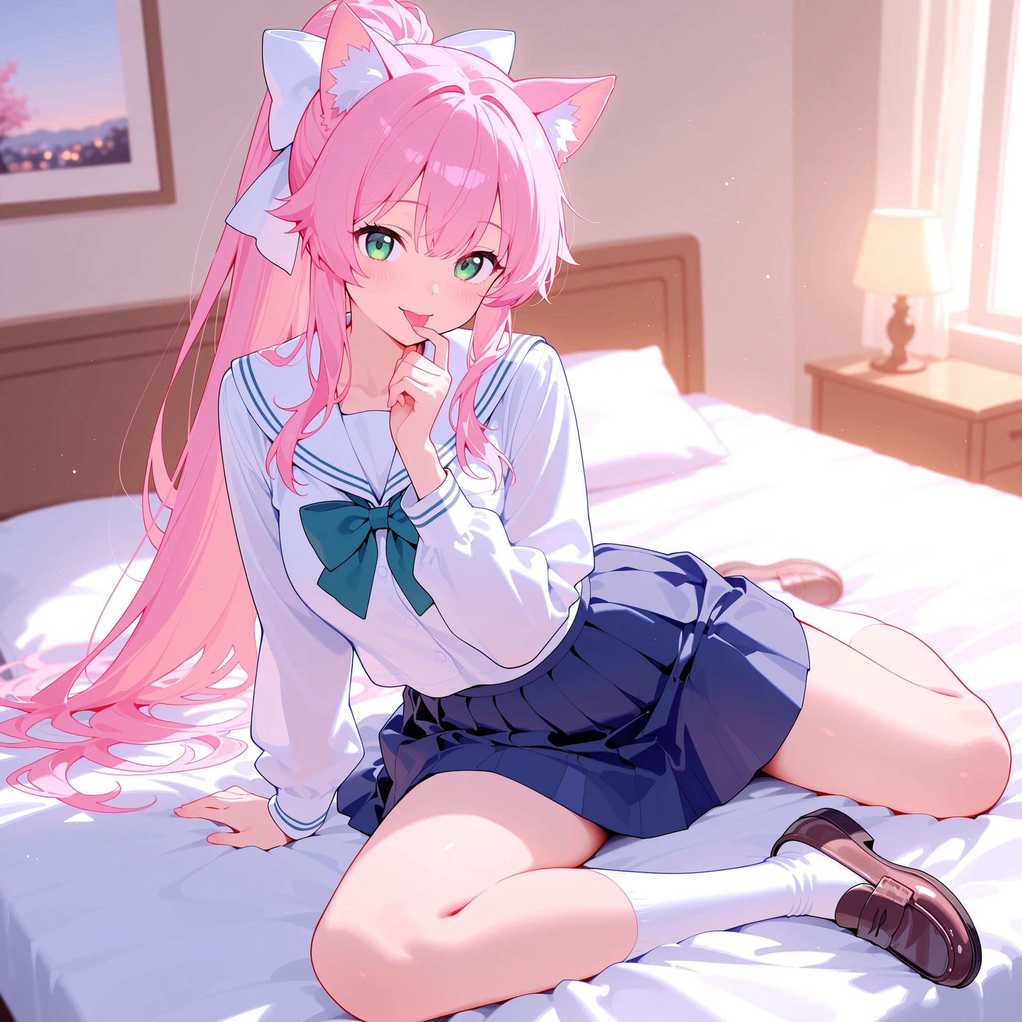 girl,harems，Multiple beautiful girls are drawn， A smile、multicolored hair 、top-quality、​masterpiece、HD image quality、校服、blazers、beautiful a girl、a beauty girl、Colossal tits、超A high resolution、Loose Socks、Excellent style、