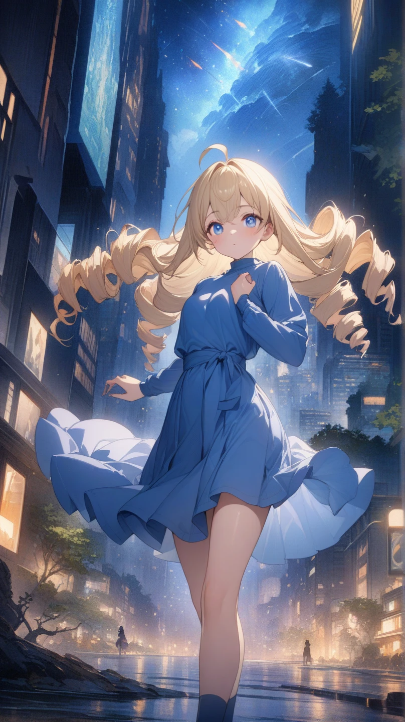 Official Art, masterpiece, Clear focus, (beautiful, Beautiful and cute Korean woman:1.3), (Beautiful and cute Korean:1.3), Korean beauty, 精致beautiful头发、Eyes and face, actual, Super detailed, beautiful女孩, Blue sky, Glowing white particles, (Side Light:1.2), Sunlight, White Cloud, Detailed clouds, Slim, Such a cute big ass, Smile with teeth bared, ((Smile with your eyes, Open your eyes)), landscape, Long straight hair, sexy facial expression, architecture, (city View:1.7), Dynamic Hair, very Long straight hair, Delicate blonde hair, Green Eyes, Pink skirt, Black socks, Pale skin, Hair accessories, epic landscape,，Black high heels，Nice ass，beautiful buttocks，There&#39;s nothing under the skirt.，weight loss