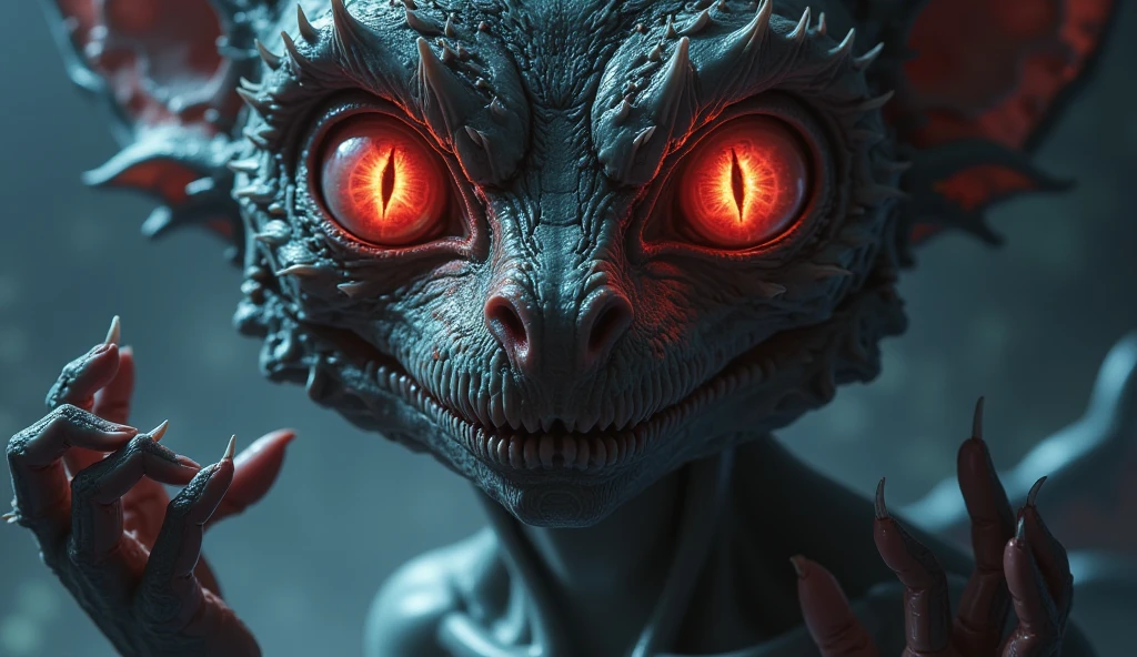 full body length shot,nerd graphite  Alien Entity,native africa slave ,azctec Finnish Lapland,Cinematic,soft colors, Technicolor,natural skin textures, hyper realism, hyper detailed,Extremely detailed,High contrast,Masterpiece,Realistic,Ultra Detailed, intricate details,realistic humid leather,extremely intricate details,Epic Realistic, cinematic style, irina yermolova,high contrast,hdr,extremely detailed, [deep night landscape],masterpiece, intricate details, eyes extremely detailed, high detailed eyes,8k resolution,retina, Nikon Z9,Korea,orc,Egypt, Pisces, transition between two art styles,full body length, Double contact, X-ray, Creative, vivid light, fantasy, Abstract, Surrealism, super detailed, high resolution,insanity national folk wear,skin  almost translucent, gothic elements,Mestichino,Light particles,chaos,starfish's leather,"(The best lighting, dark, dramatic),(alien animal half-skull fetus, Hellraiser, Scars, , poison brain, , a rat inside the head, terror.),(fish eyes, In a vibrant and mesmerizing artwork, a hot air soars through the layers of clouds, revealing a colossal and enigmatic cityscape nestled within. The buildings in this ethereal city are adorned with intricate details and exude an aura of mystery. Above the cityscape, lend an enchanting touch to the scene. complex machinery structure unfolds, consisting of intertwined mechanical spirals that intricately move and transform . The intricate mechanics create a sense of wonder and fascination, as if stepping into a dreamlike realm