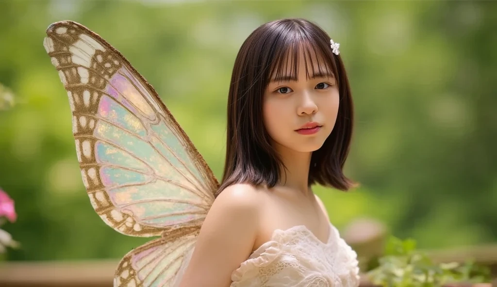 (best quality,ultra-detailed),beautiful detailed eyes,beautiful detailed lips,long eyelashes,girl,fairy,sparkling blue water,ethereal beauty,flowing dress,cascading waterfalls,serene expression,soft and dreamy lighting,water reflections,soft and pastel colors,water droplets on skin,subtle and magical atmosphere,mythical creature,magical powers,floating in midair,graceful movements,enchanted forest background,natural and organic elements,fantasy artwork,unreal and mesmerizing,majestic presence,harmonious and peaceful.